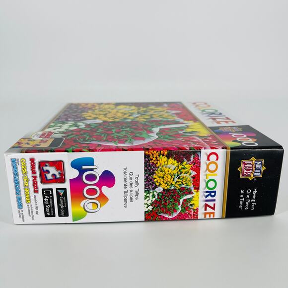 Master Pieces 1000 Piece Colorize "Totally Tulips" Jigsaw Puzzle - New/Sealed - Picture 4 of 13